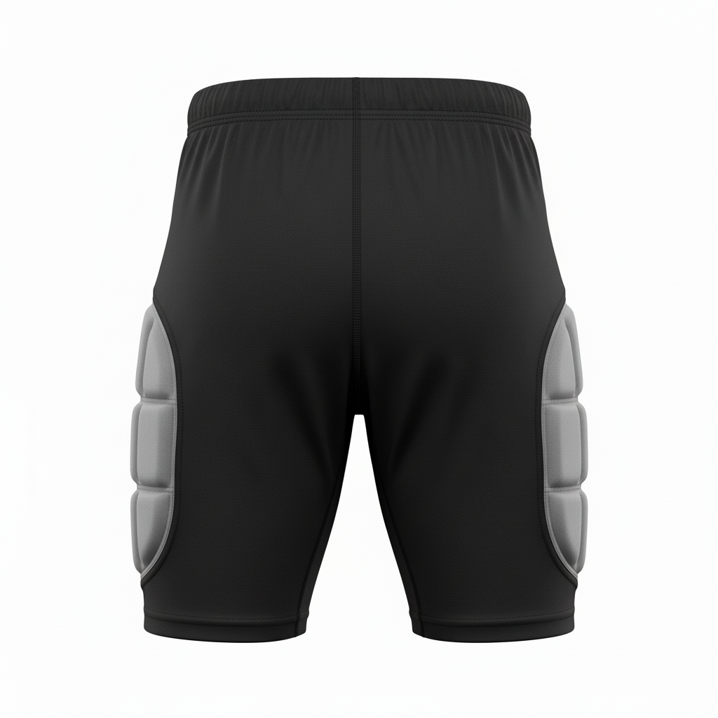 Back view of custom baseball sliding shorts showing the compression fit and elastic waistband