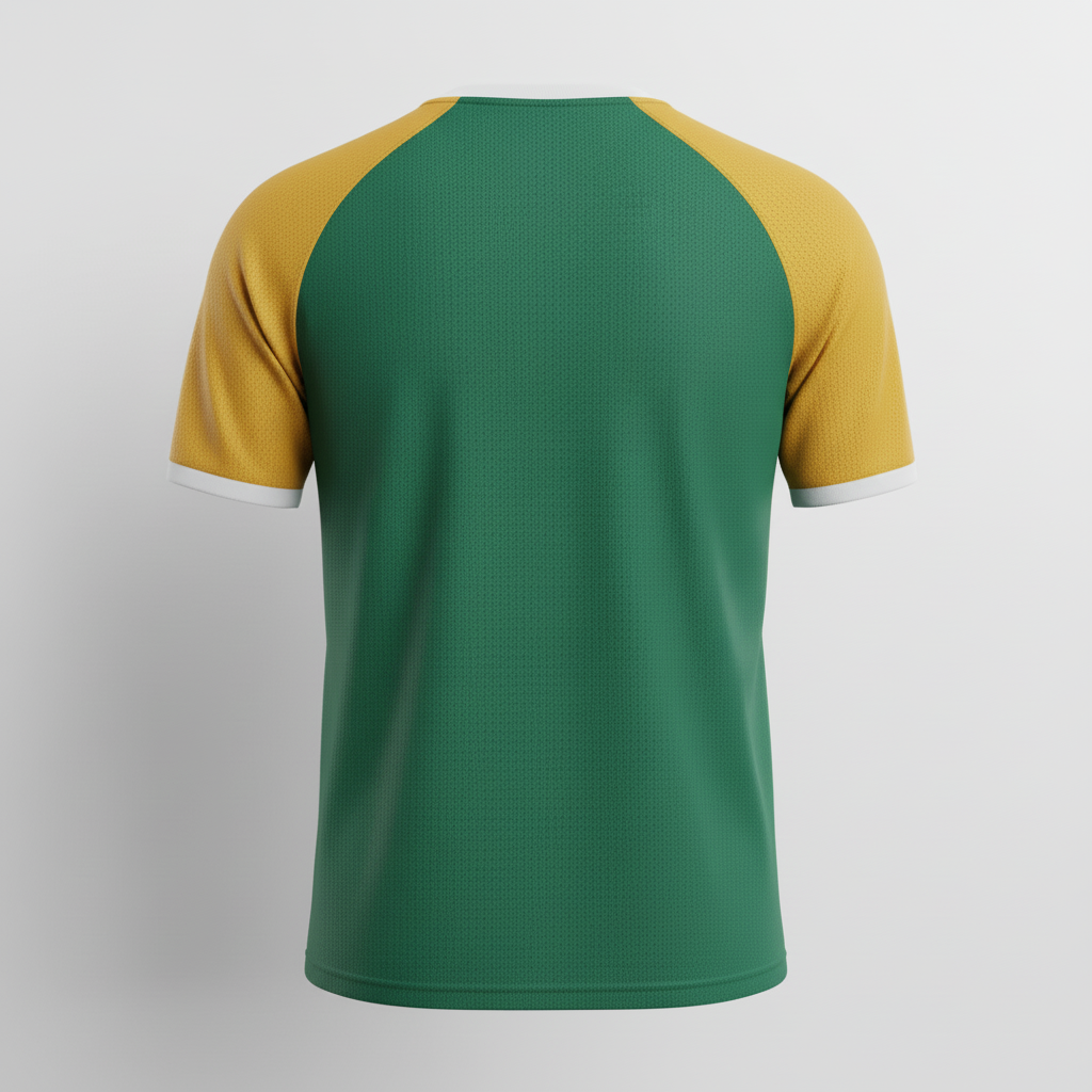 Back view of custom basketball performance tee showing the player name and number