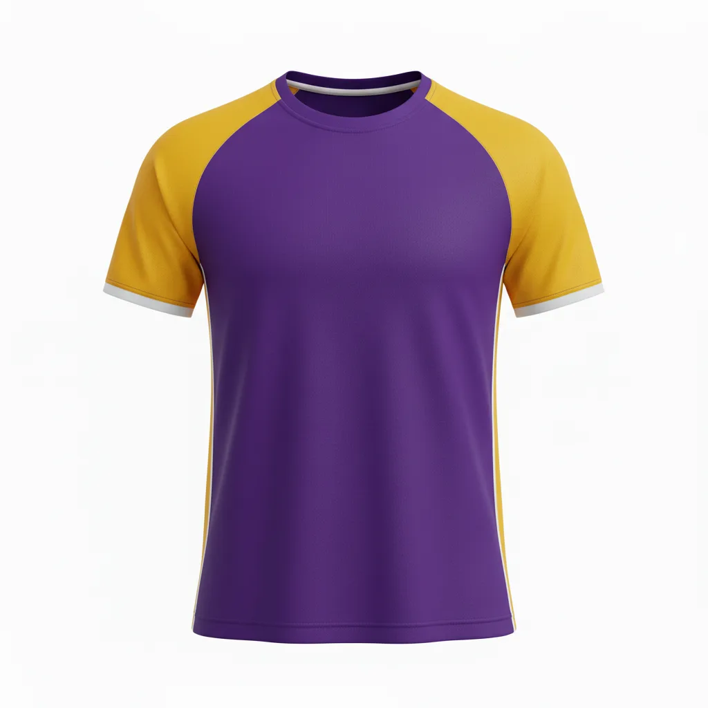 Front view of custom cheer performance tee in 150 GSM performance poly with a sublimated mascot from Empire Five Athletics
