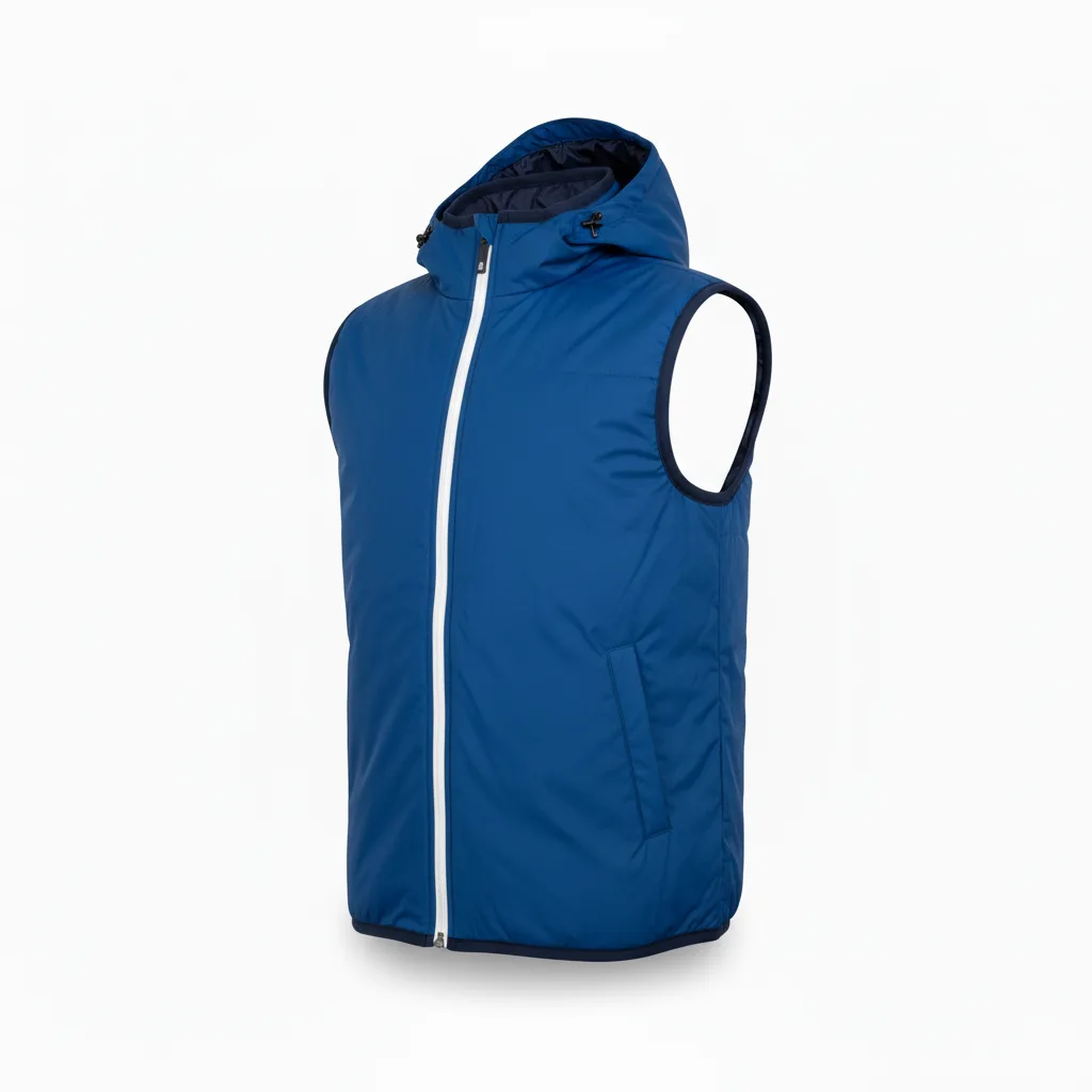 Front view of custom football rain jacket, a hooded waterproof coated shell in team colors from Empire Five Athletics