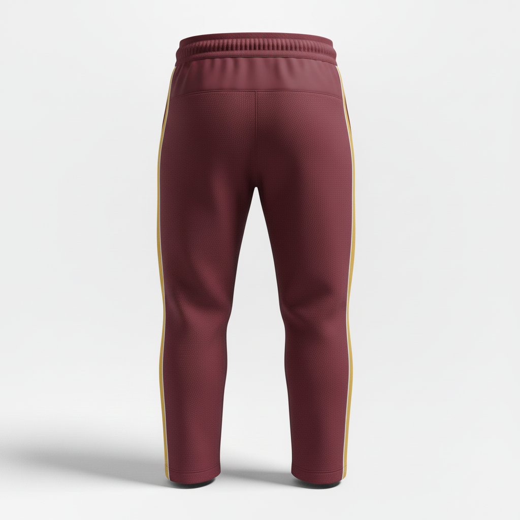 Back view of custom hockey athletic shorts showing the elastic waistband and pockets