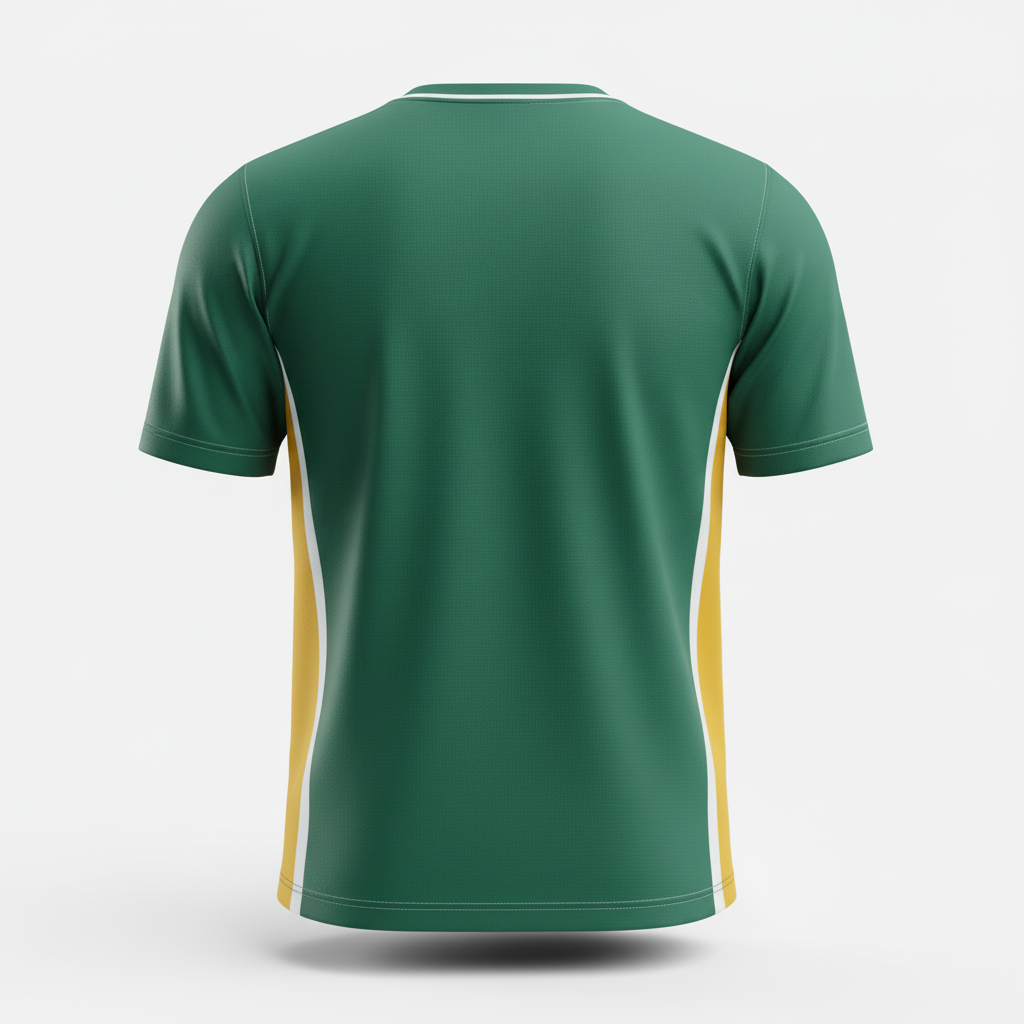 Back view of custom hockey performance tee showing the player name and number