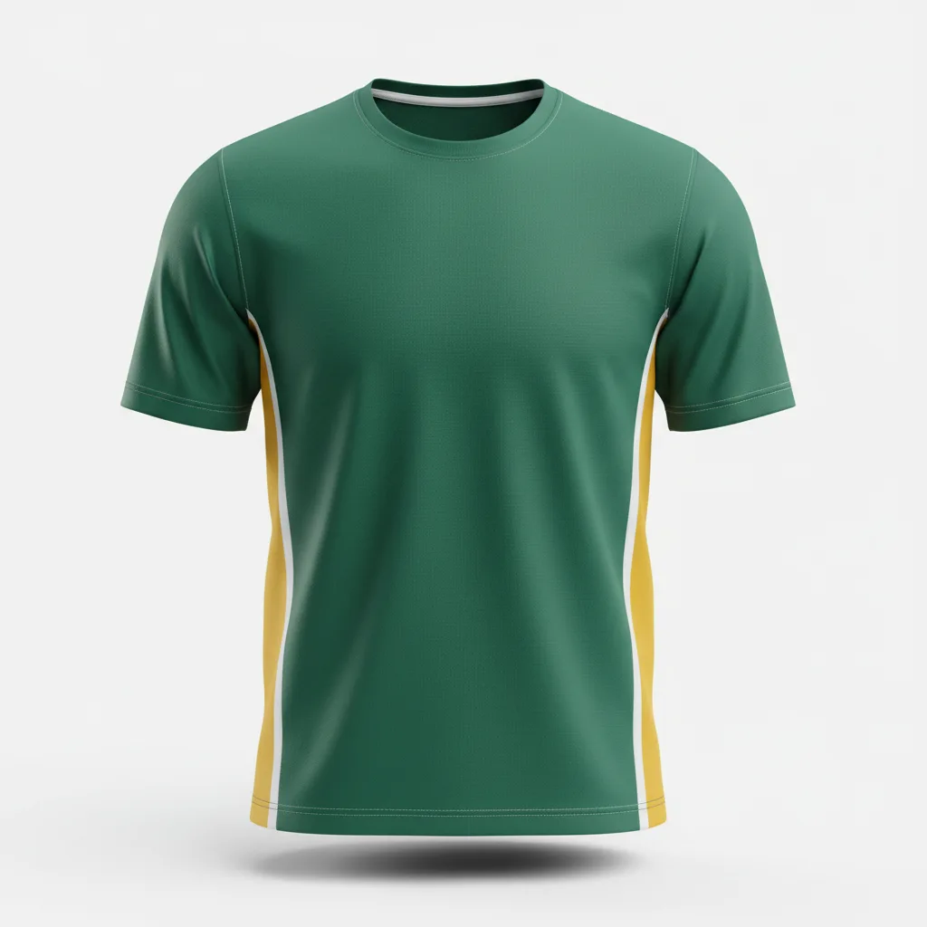 Front view of custom hockey performance tee in 150 GSM moisture-wicking poly with a sublimated team crest from Empire Five Athletics