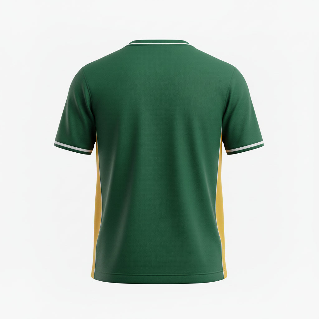 Back view of custom lacrosse performance tee showing the sublimated player name and number
