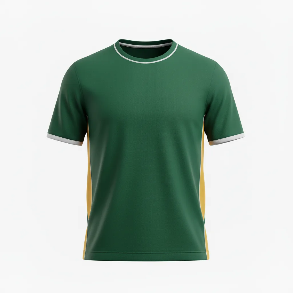 Front view of custom lacrosse performance tee in 150 GSM moisture-wicking polyester with a sublimated team crest from Empire Five Athletics