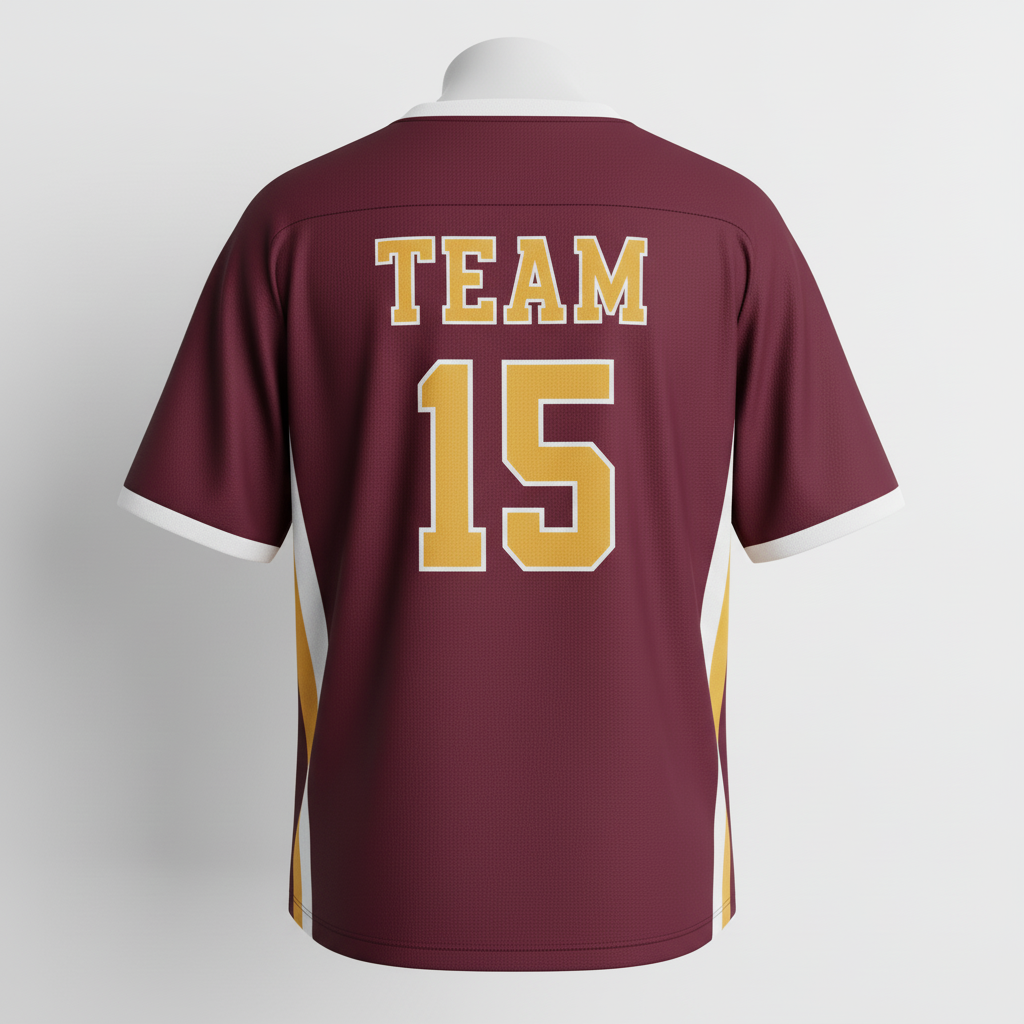 Back view of custom reversible lacrosse jersey showing the second colorway and number on the reverse side