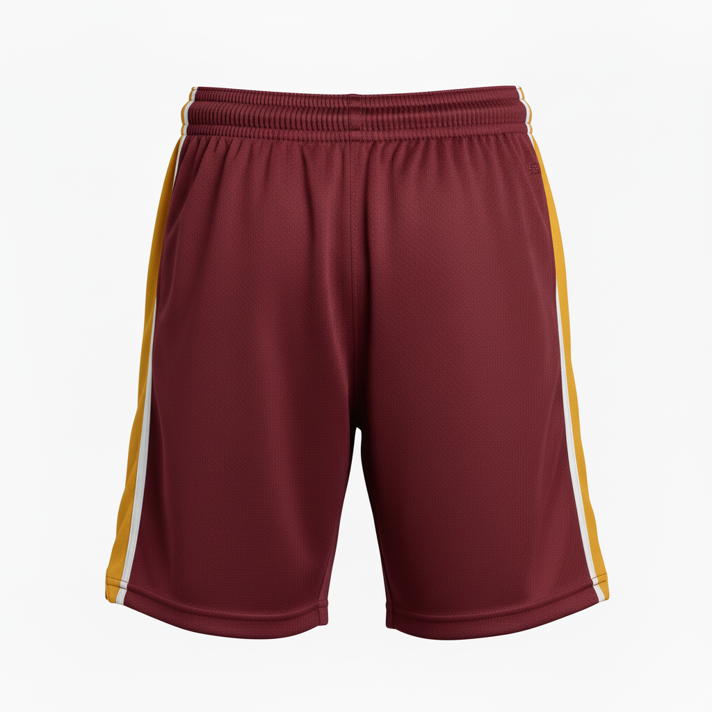 Back view of custom women's lacrosse shorts showing the elastic waistband and women's cut