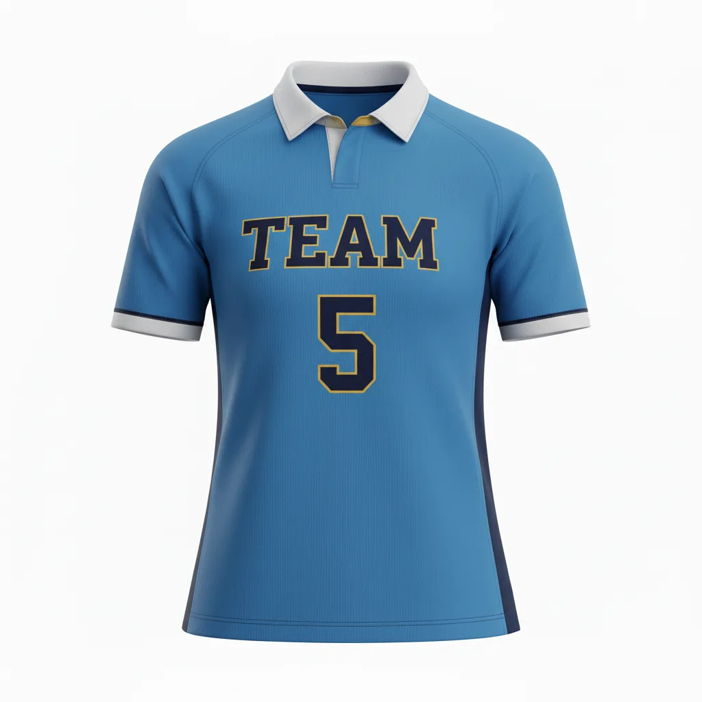 Front view of custom womens rugby jersey in 200 GSM stretch poly with a contoured cut and sublimated club colors from Empire Five Athletics