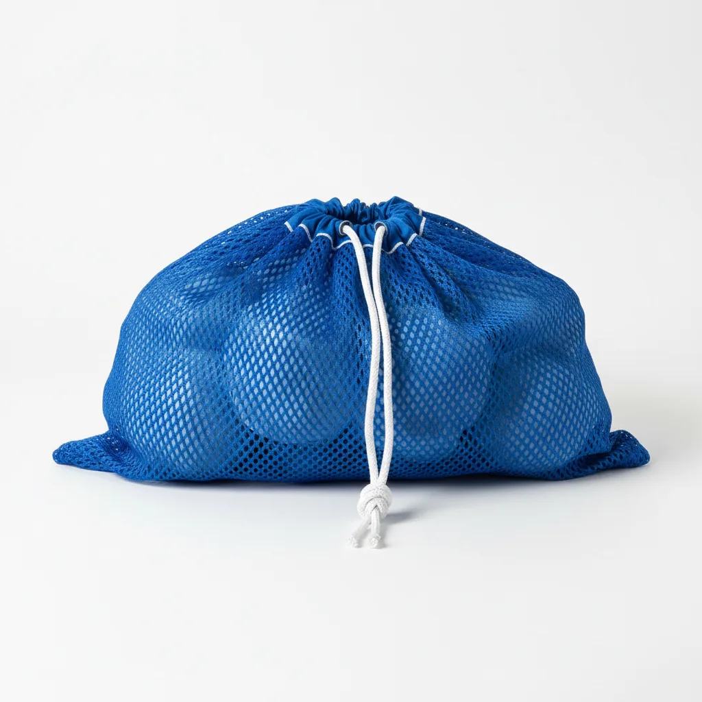 Front view of custom soccer ball bag in heavy woven polyester with sublimated club colors and a mesh ventilation panel from Empire Five Athletics