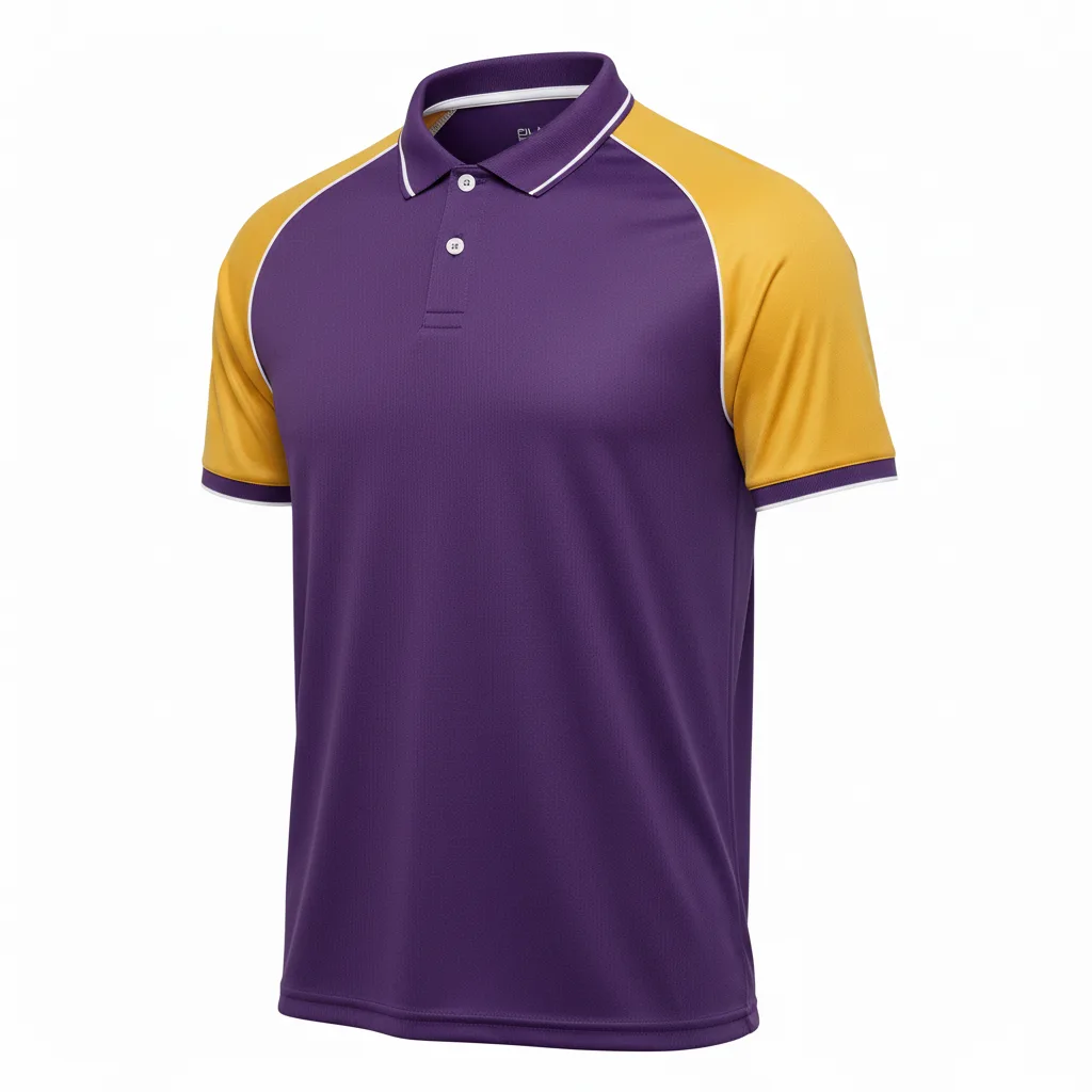Front view of custom soccer coaches polo in moisture-wicking polyester piqué with tipped collar, 3-button placket, and embroidered club crest from Empire Five Athletics