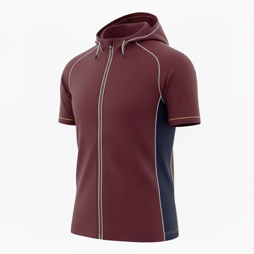Front view of custom soccer rain jacket in water-resistant ripstop polyester with full-zip storm flap, packable hood, and sublimated team colorway from Empire Five Athletics