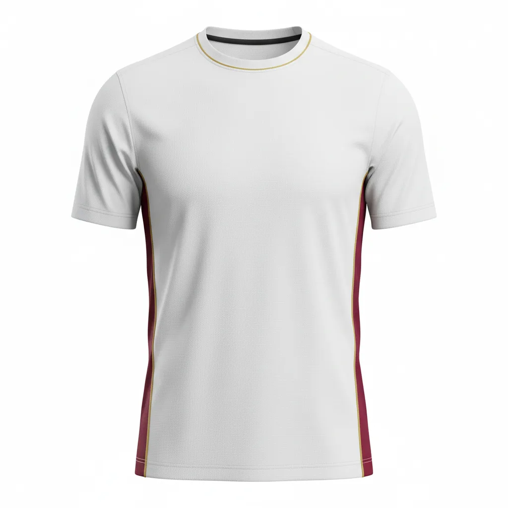 Front view of custom soccer training t-shirt in ~150 GSM lightweight performance polyester with crew neck and sublimated team colorway from Empire Five Athletics