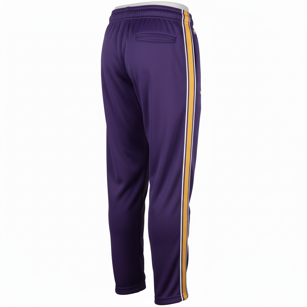 Side view of custom knicker softball pants showing the below-knee banded closure worn with stirrup socks