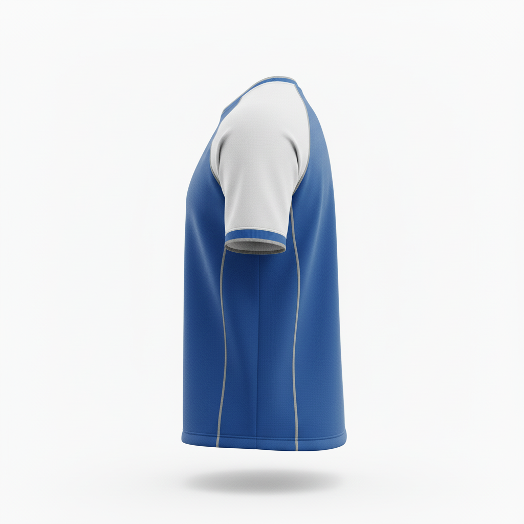 Front view of custom long-sleeve softball performance tee in 150 GSM performance polyester with a relaxed fit and sublimated team design from Empire Five Athletics
