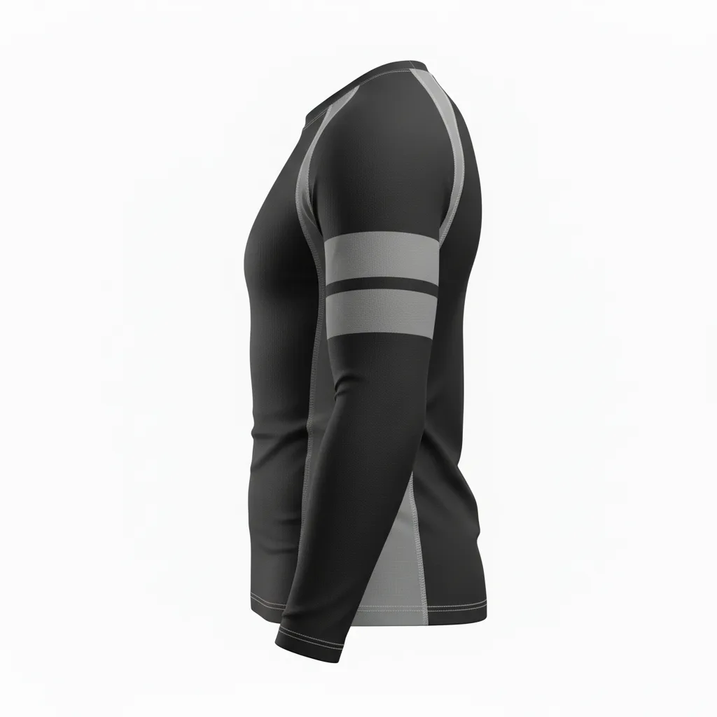 Front view of custom softball arm sleeve in 4-way-stretch poly-spandex compression knit with UPF sun protection and sublimated team color from Empire Five Athletics