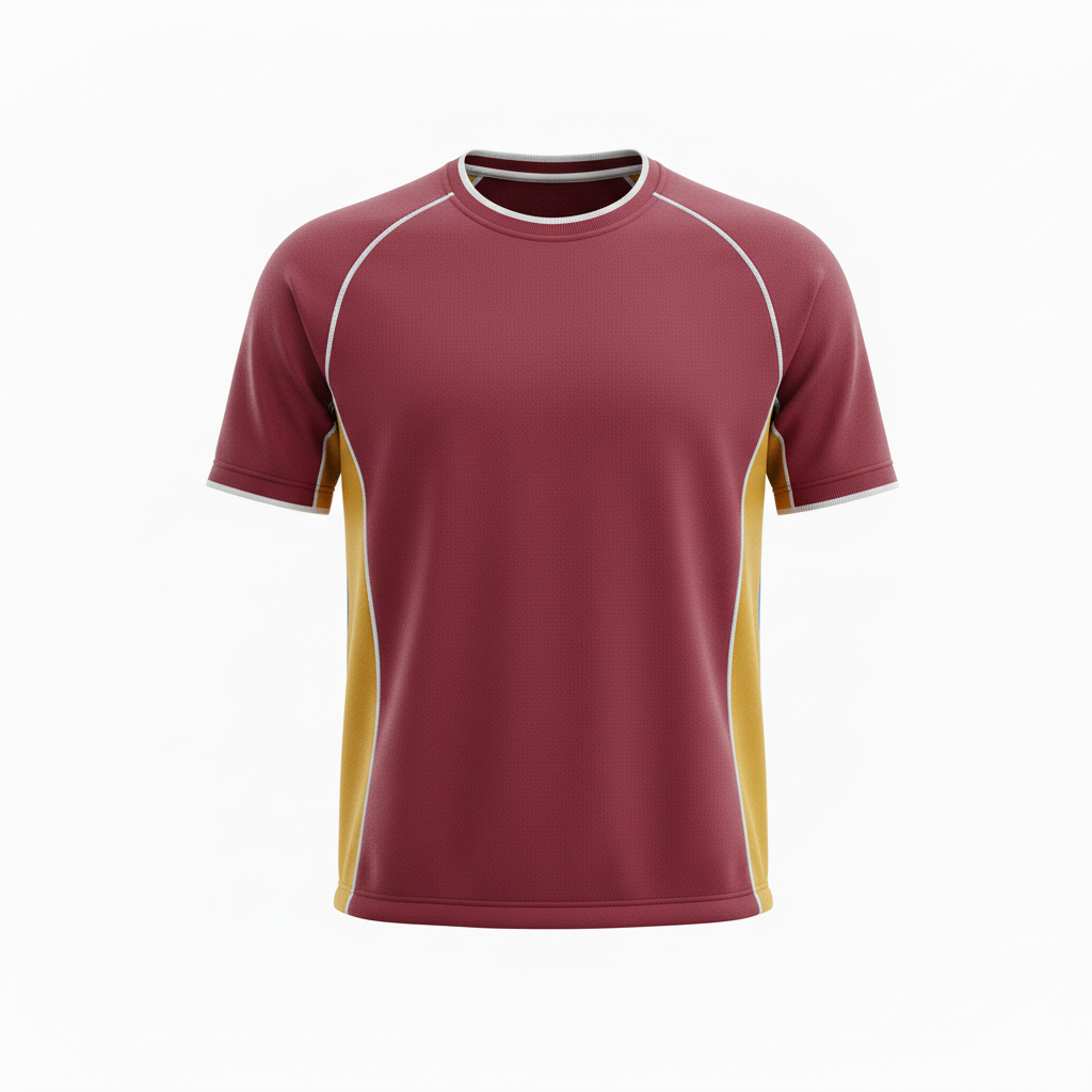 Front view of custom softball performance tee in 150 GSM performance polyester with a relaxed short-sleeve fit and sublimated team design from Empire Five Athletics
