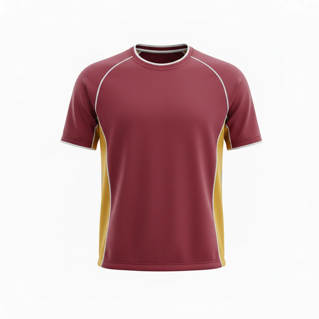 Front view of custom softball performance tee in 150 GSM performance polyester with a relaxed short-sleeve fit and sublimated team design from Empire Five Athletics