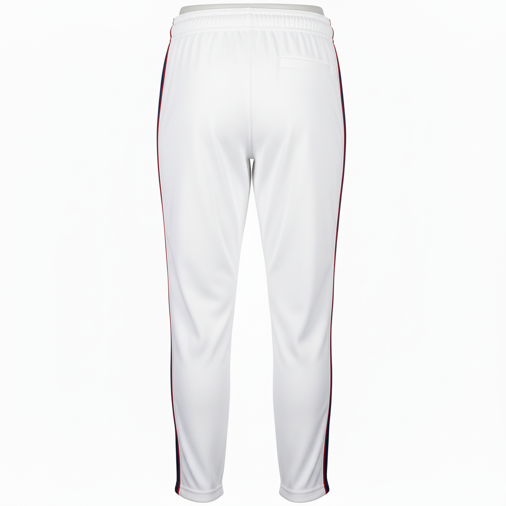 Back view of custom women's fitted softball pants showing the belt-loop waistband and women's-contoured seat