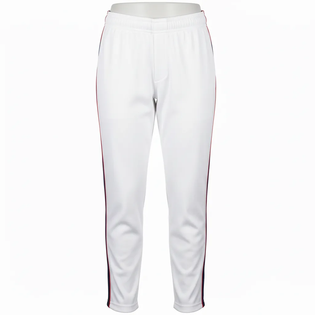 Front view of custom women's fitted softball pants in 240 GSM polyester double-knit on a women's-contoured pattern from Empire Five Athletics