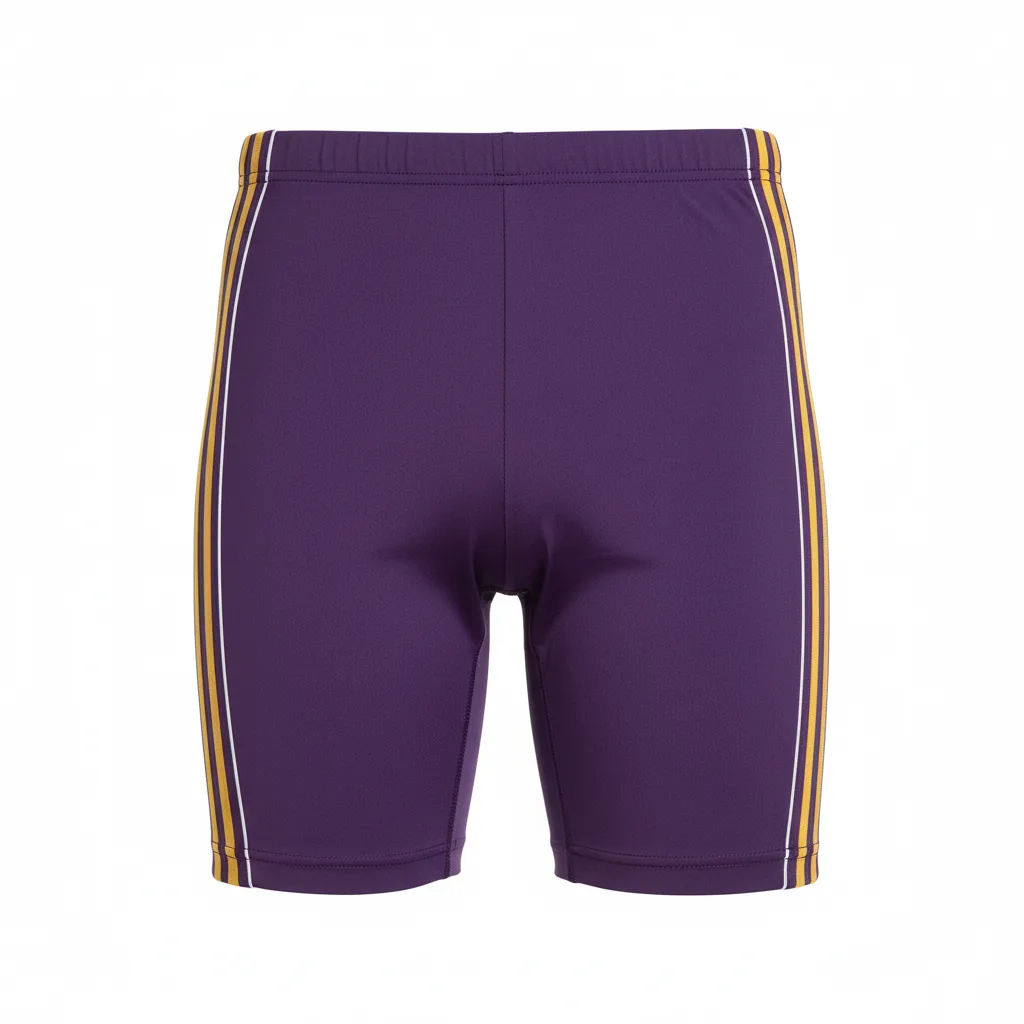 Front view of custom compression running shorts in 4-way-stretch poly-spandex with sublimated team colors from Empire Five Athletics