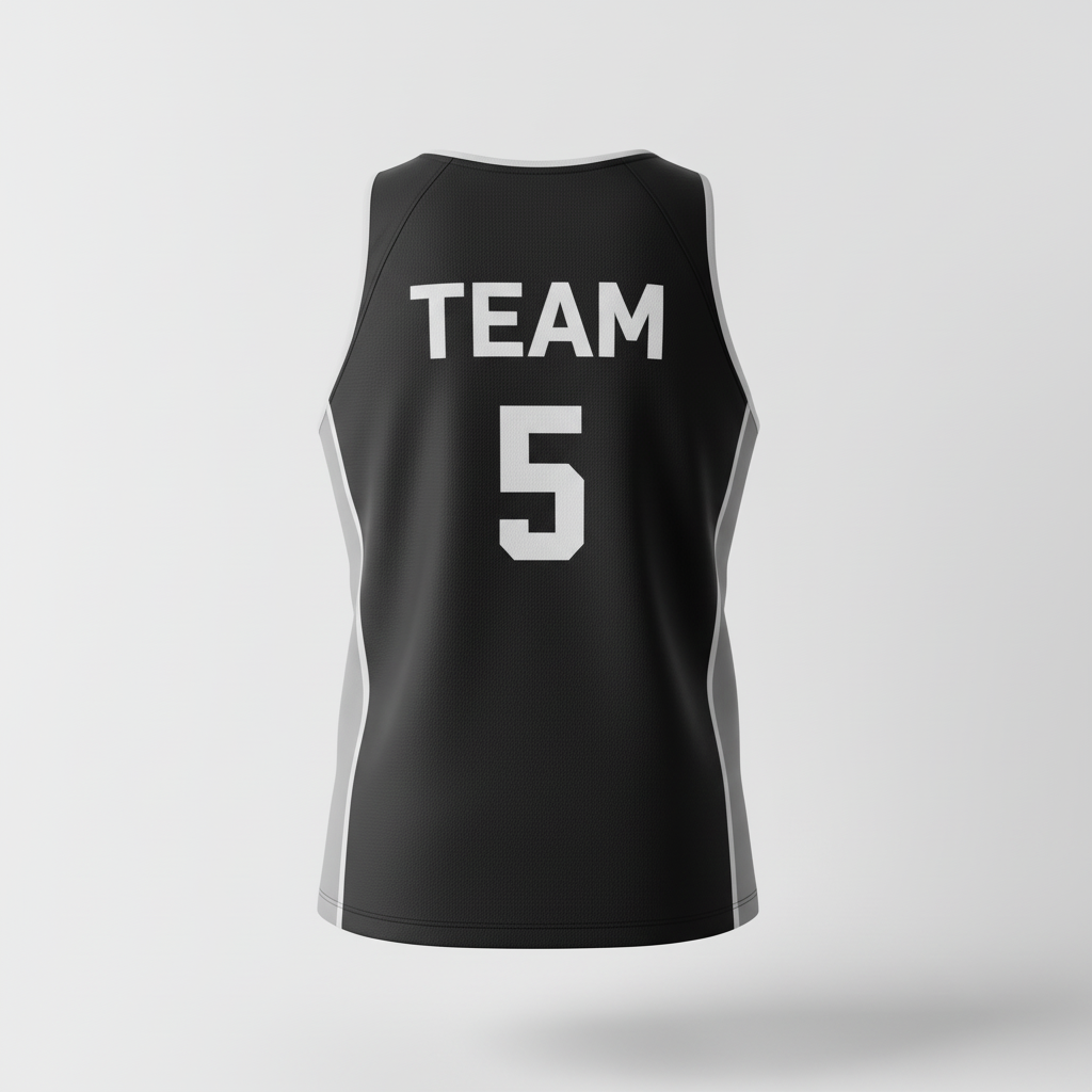 Back view of custom sprinter singlet showing the athlete name and aero cut