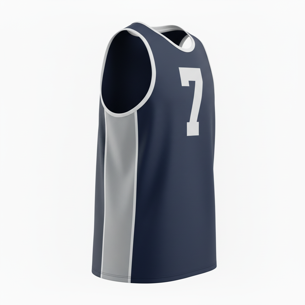 Side view of custom womens racing singlet showing the mesh side panel
