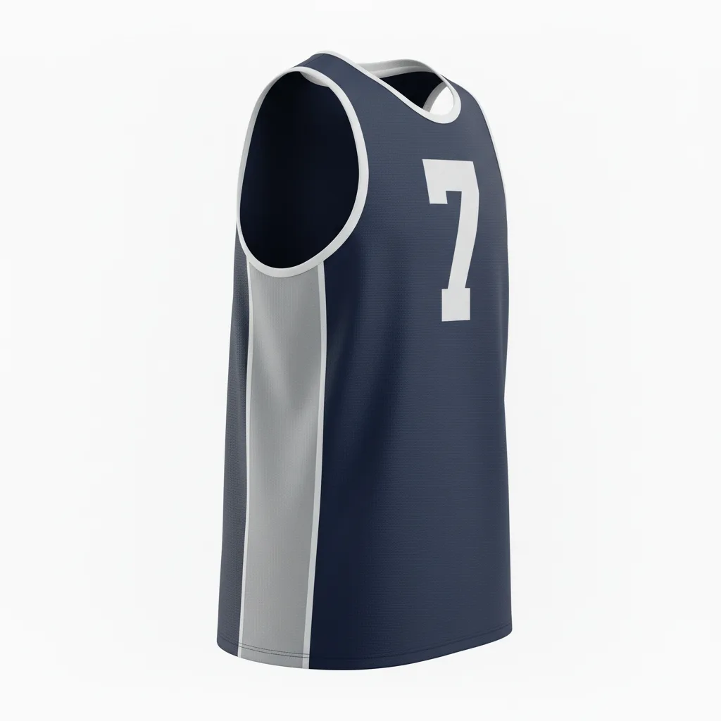 Side view of custom womens racing singlet showing the mesh side panel