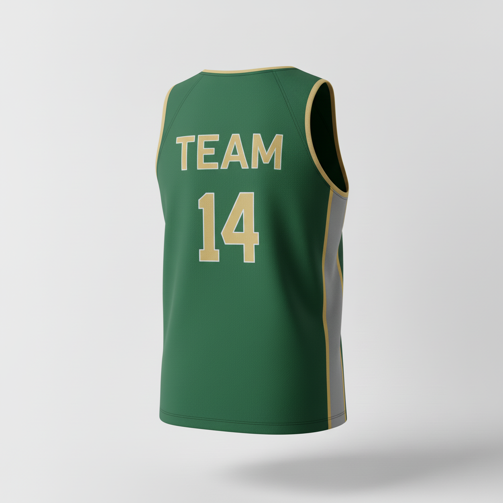 Back view of custom youth racing singlet showing the athlete name and bib number