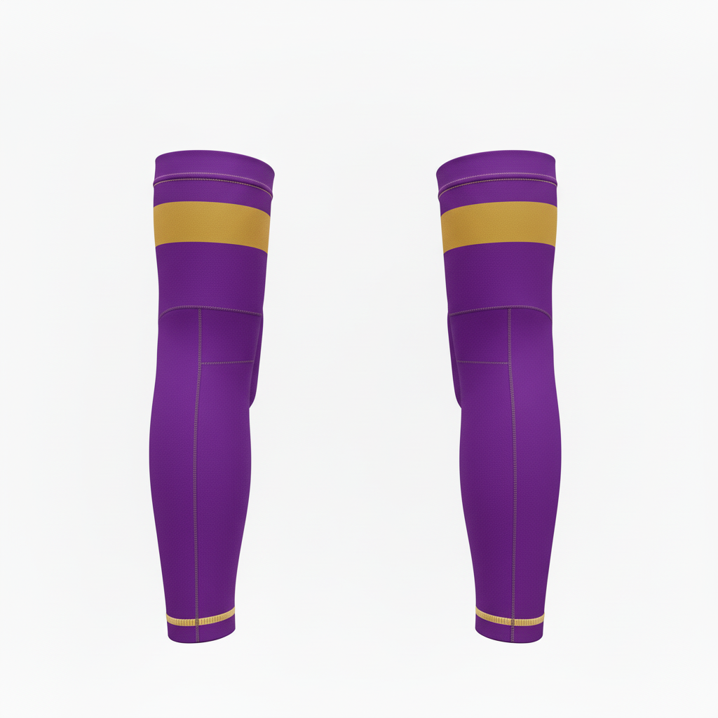 Back view of custom volleyball knee pads showing the compression sleeve and gripper band