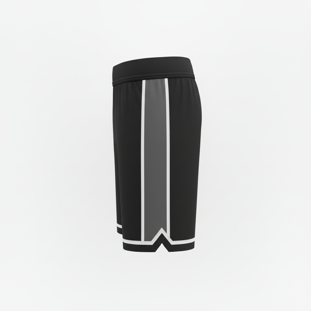 Side view of custom volleyball capri leggings showing the knee-length capri cut