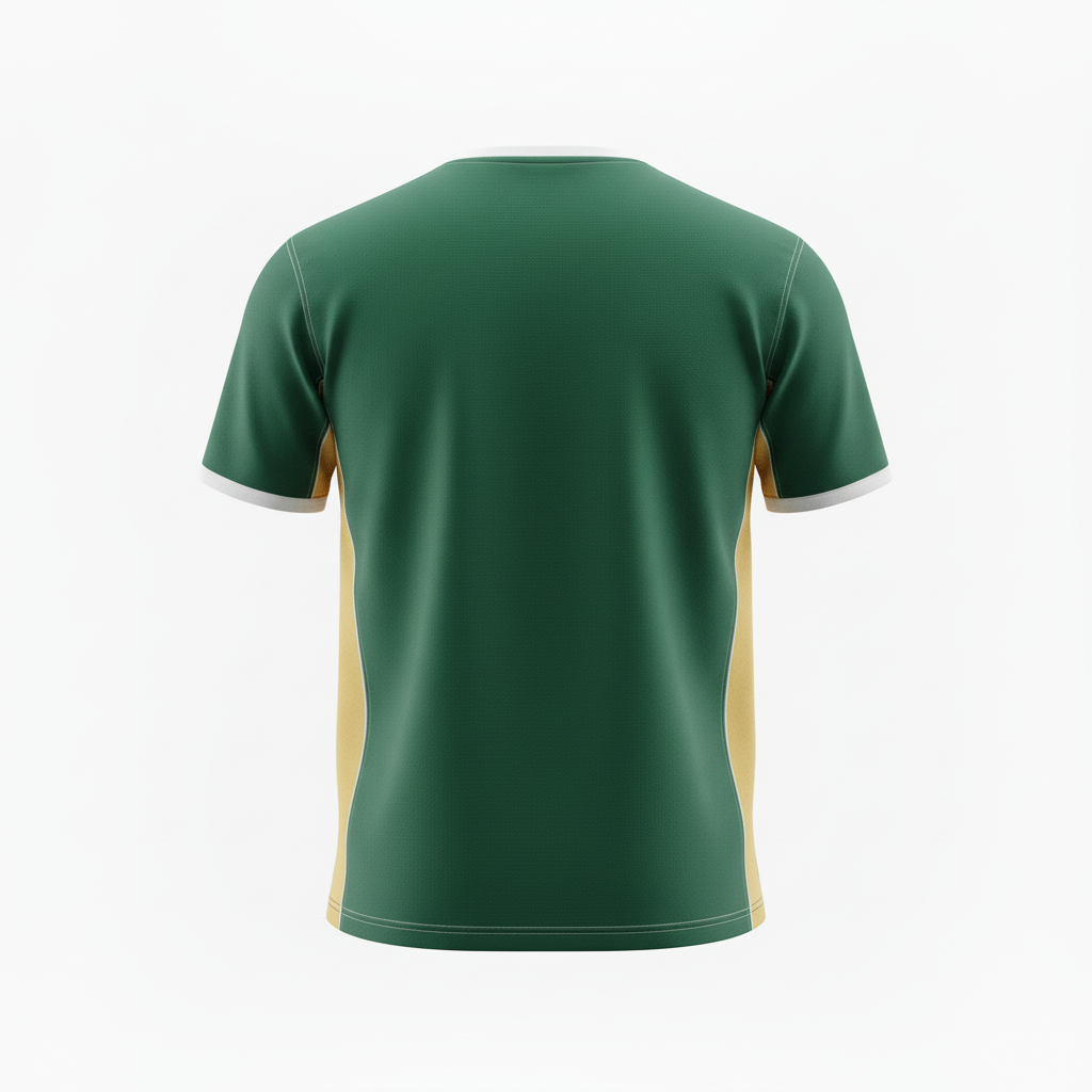 Back view of custom volleyball performance tee showing the player name and number