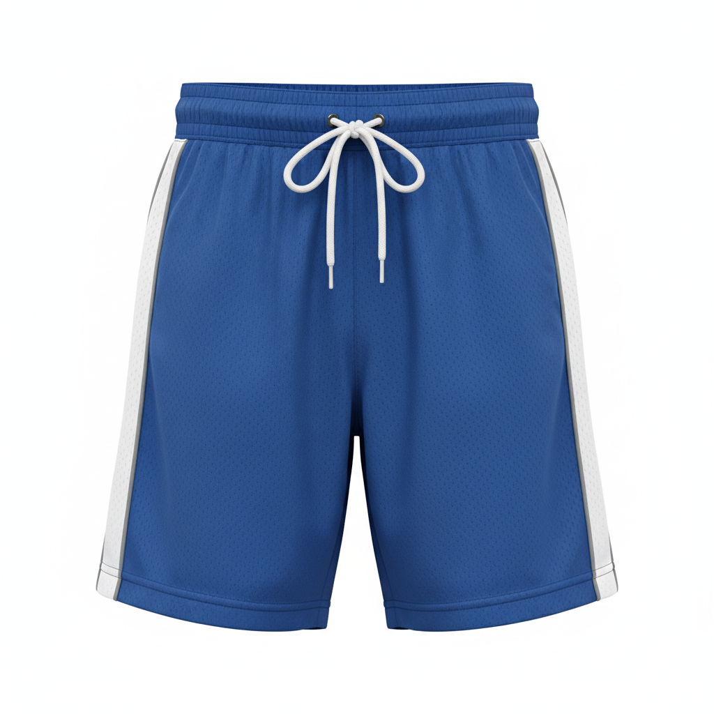 Front view of custom wrestling athletic shorts in 150 GSM performance poly with sublimated team colors from Empire Five Athletics