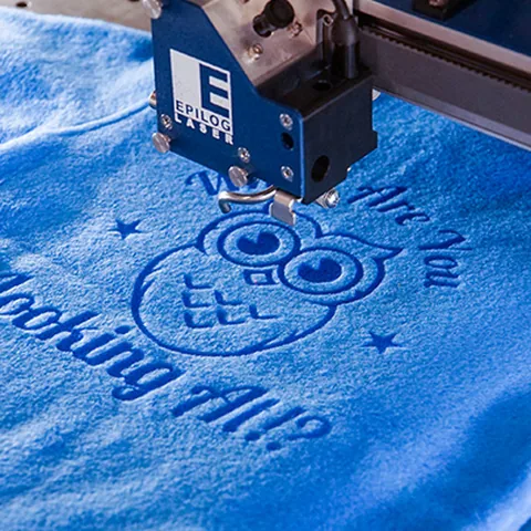 Laser etching example on a garment