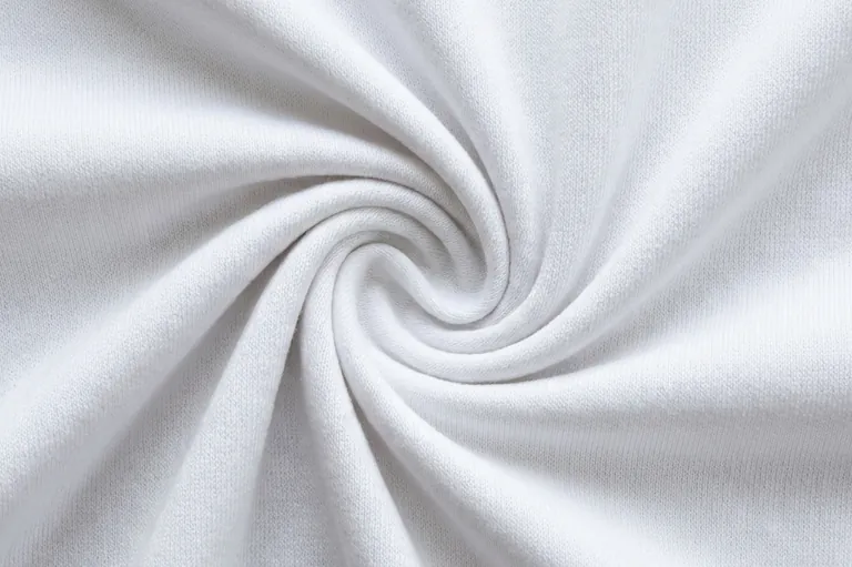 Close-up of polyester interlock fabric