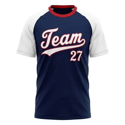 Crew-Neck Baseball Jerseys BS-004, front view