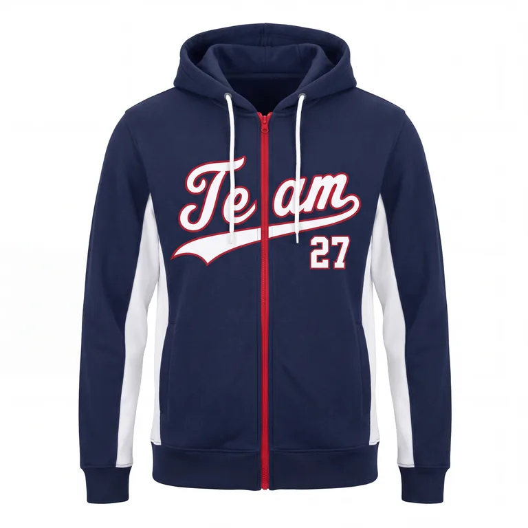 Baseball Full-Zip Hoodies BS-013, front view