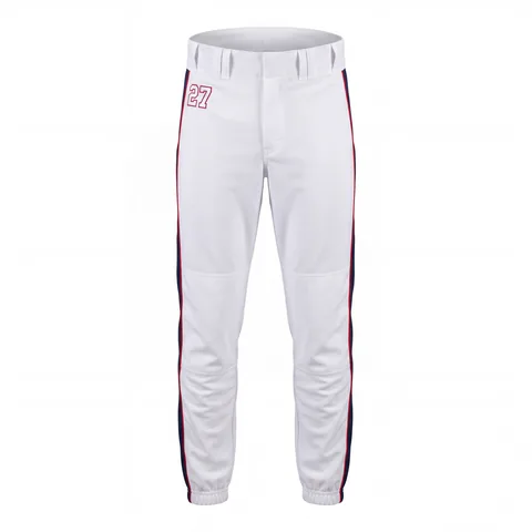 Baseball Pants with Piping BS-027, front view