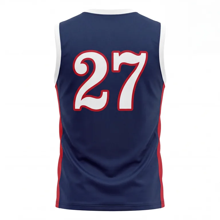 Baseball Tank Game Jerseys BS-010, back view