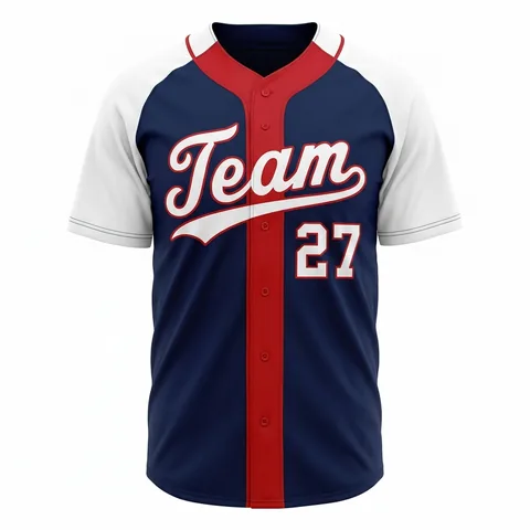 Two-Button Baseball Jerseys BS-002, front view