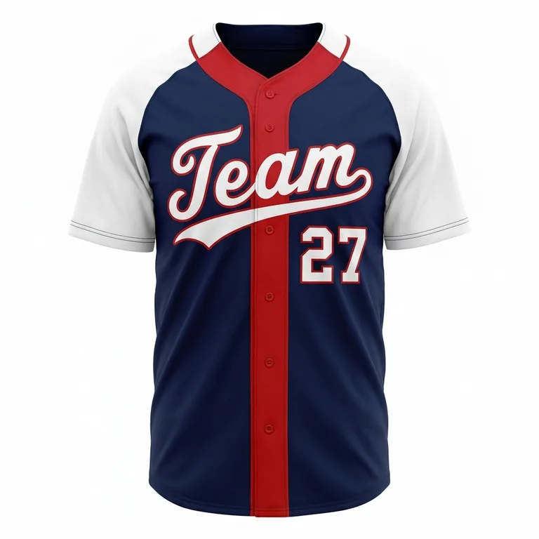 Two-Button Baseball Jerseys BS-002, front view