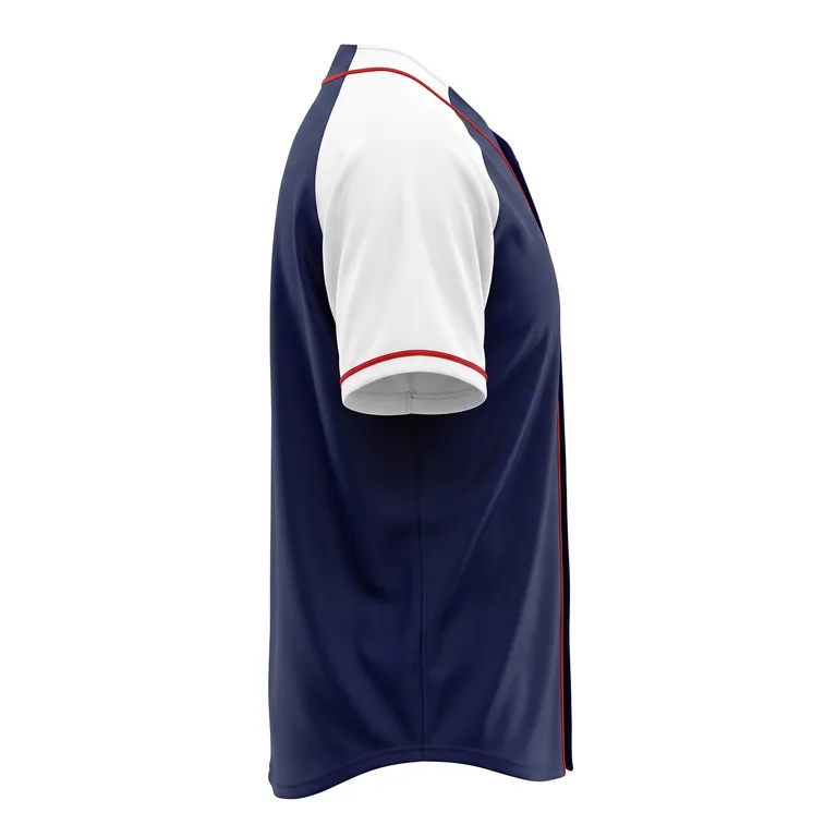 Two-Button Baseball Jerseys BS-002, left view