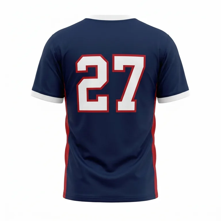V-Neck Baseball Jerseys BS-003, back view