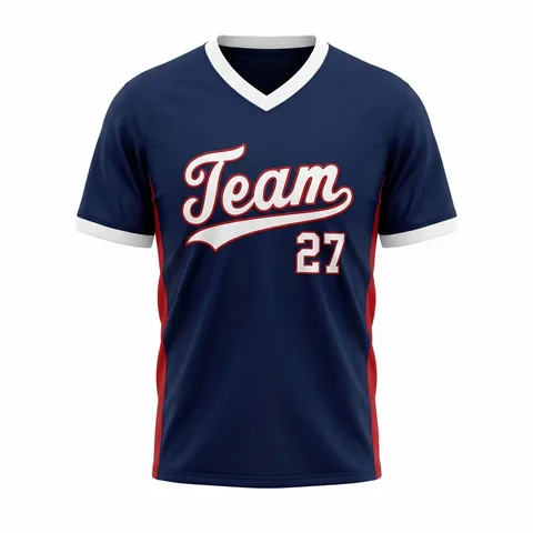 V-Neck Baseball Jerseys BS-003, front view