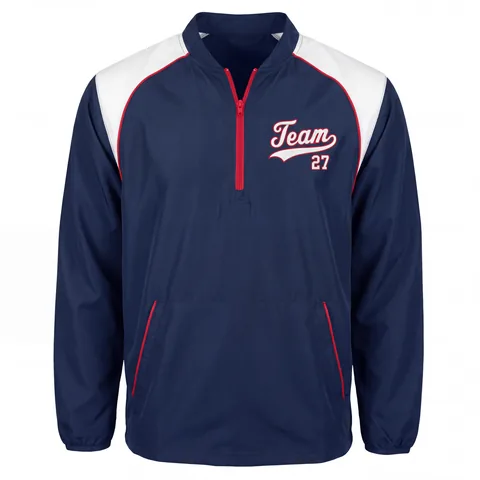 Baseball Pullover Windbreakers BS-020, front view