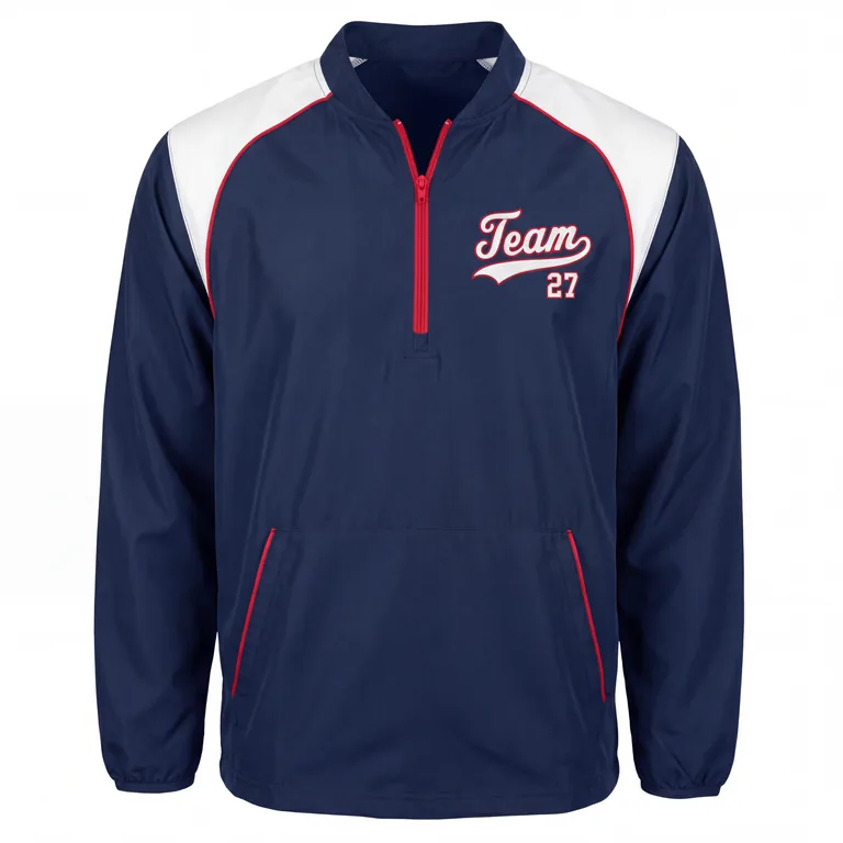Baseball Pullover Windbreakers BS-020, front view