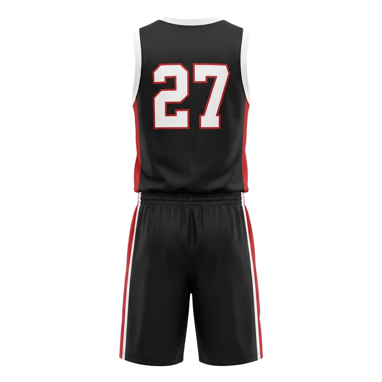 Crew Neck Basketball Uniforms BB-002, back view