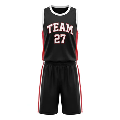 Crew Neck Basketball Uniforms BB-002, front view
