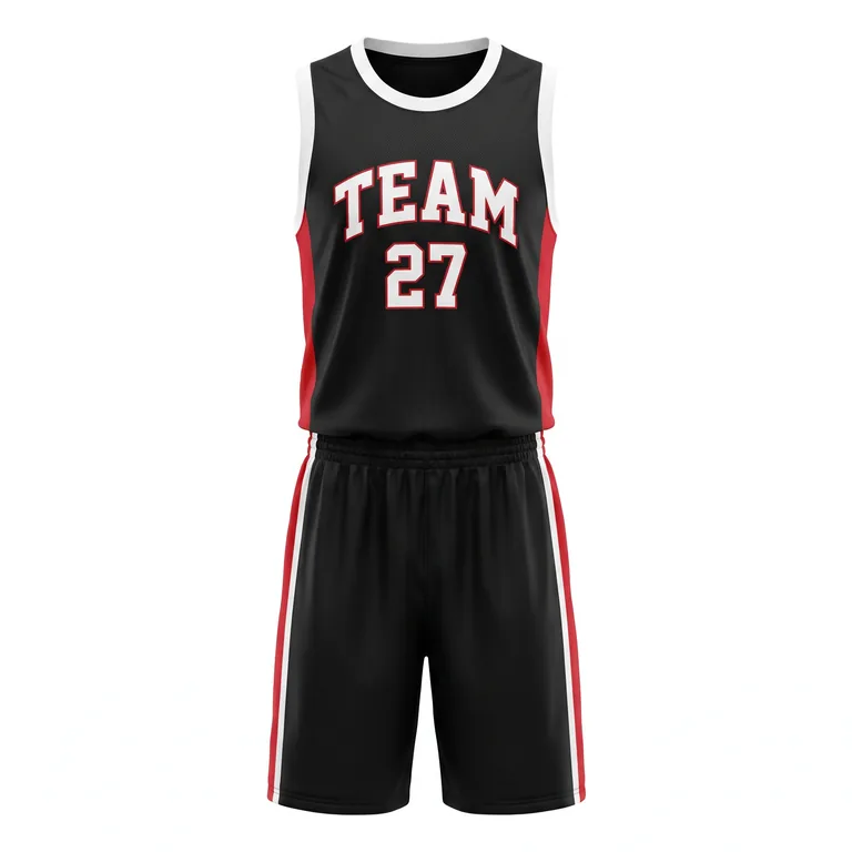 Crew Neck Basketball Uniforms BB-002, front view