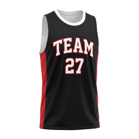 Basketball Crew-Neck Reversible Practice Jerseys BB-005, front view