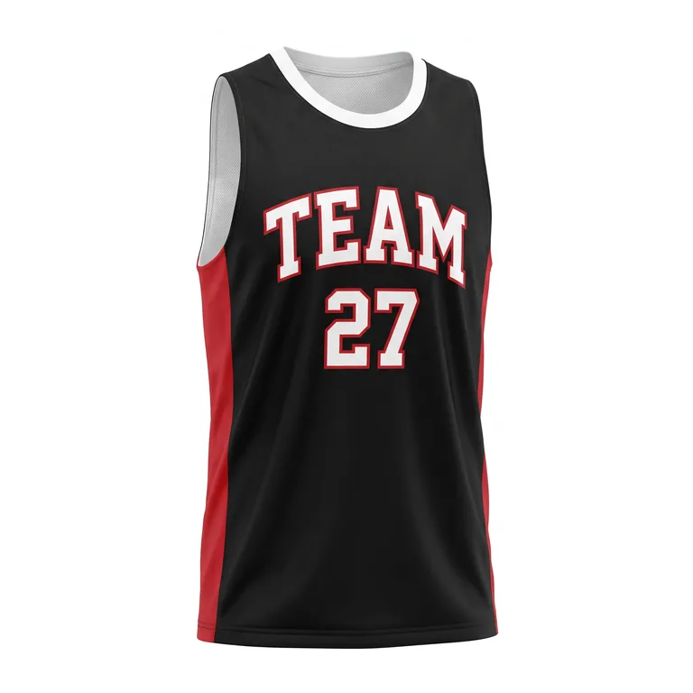 Basketball Crew-Neck Reversible Practice Jerseys BB-005, front view